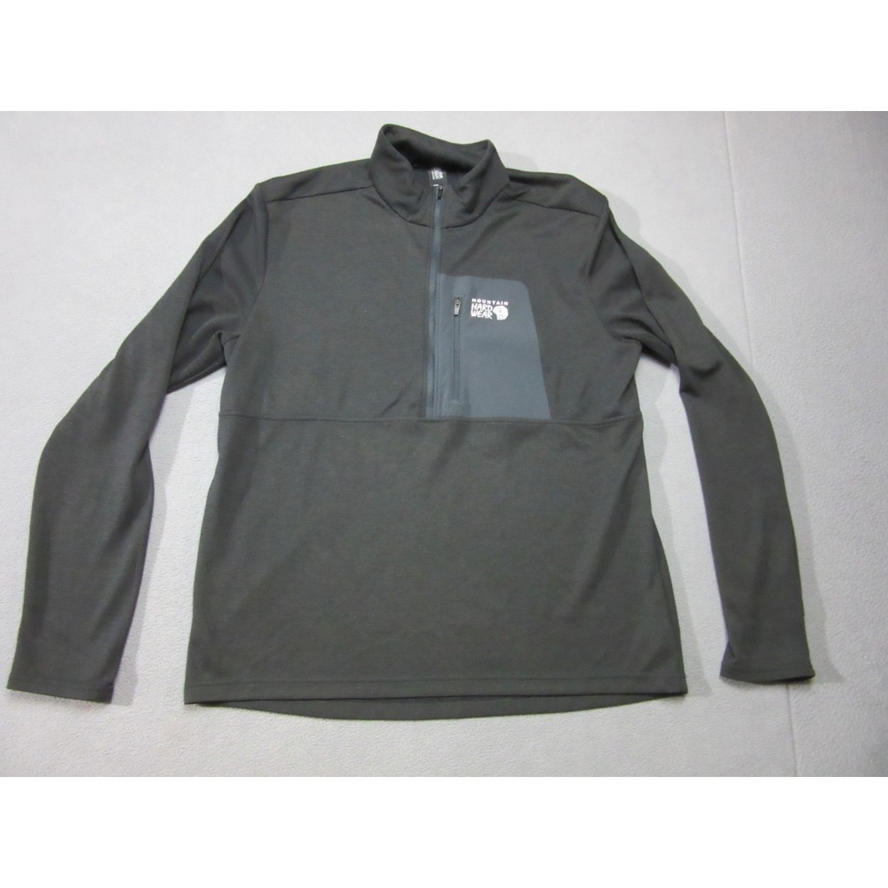 Mountain Hardwear Sweatshirt Men Large Black Rogue Pursuit 1/4 Zip Outdoor